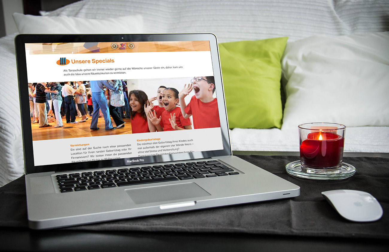 Website Advanced Tanzschule Ok Monitoransicht